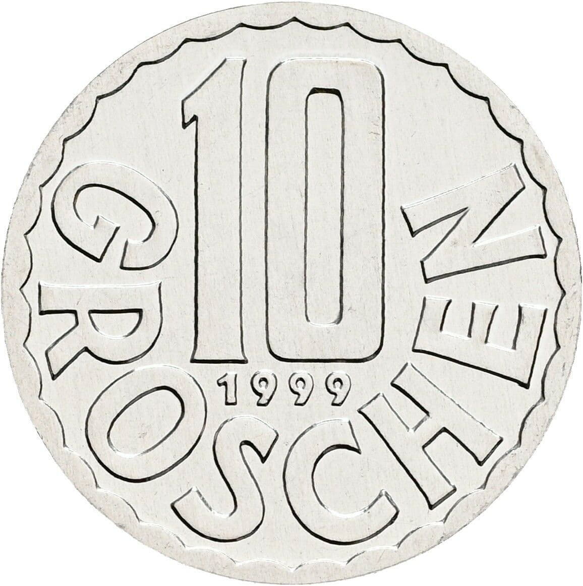 10 Groschen 1999 – Vorderseite