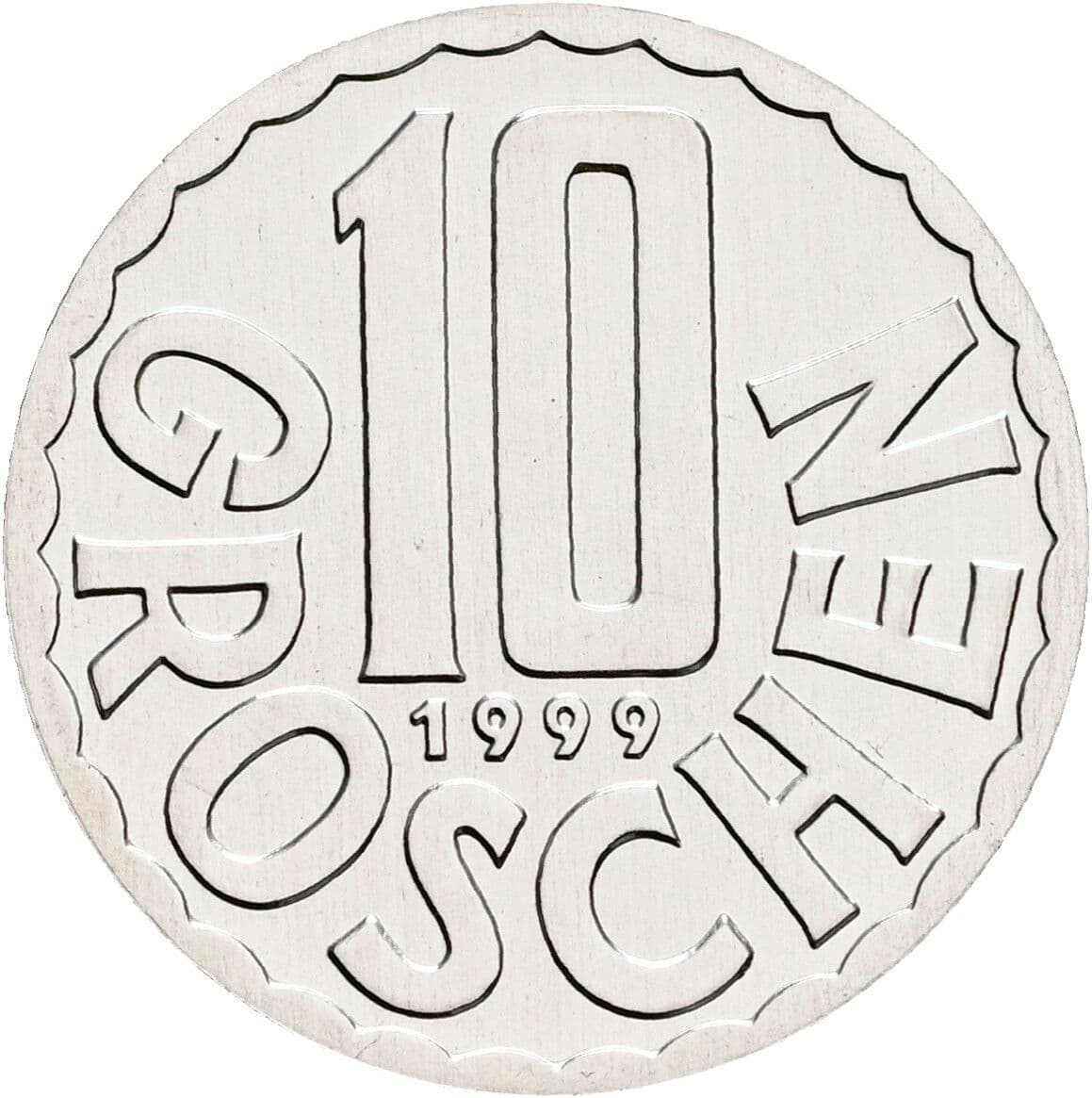 10 Groschen 1999 – Vorderseite