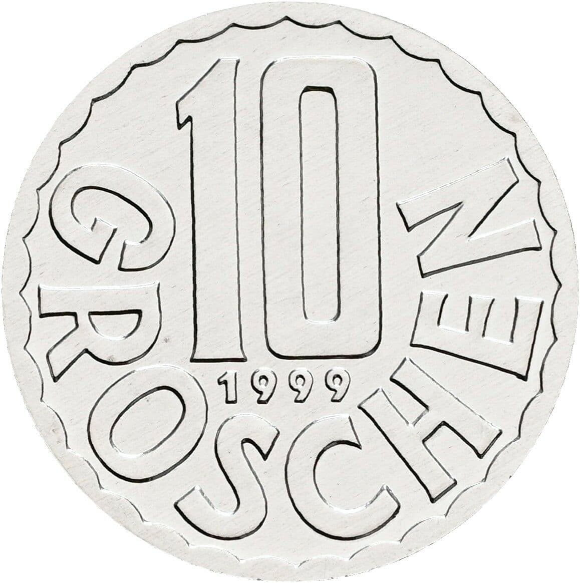 10 Groschen 1999 – Vorderseite
