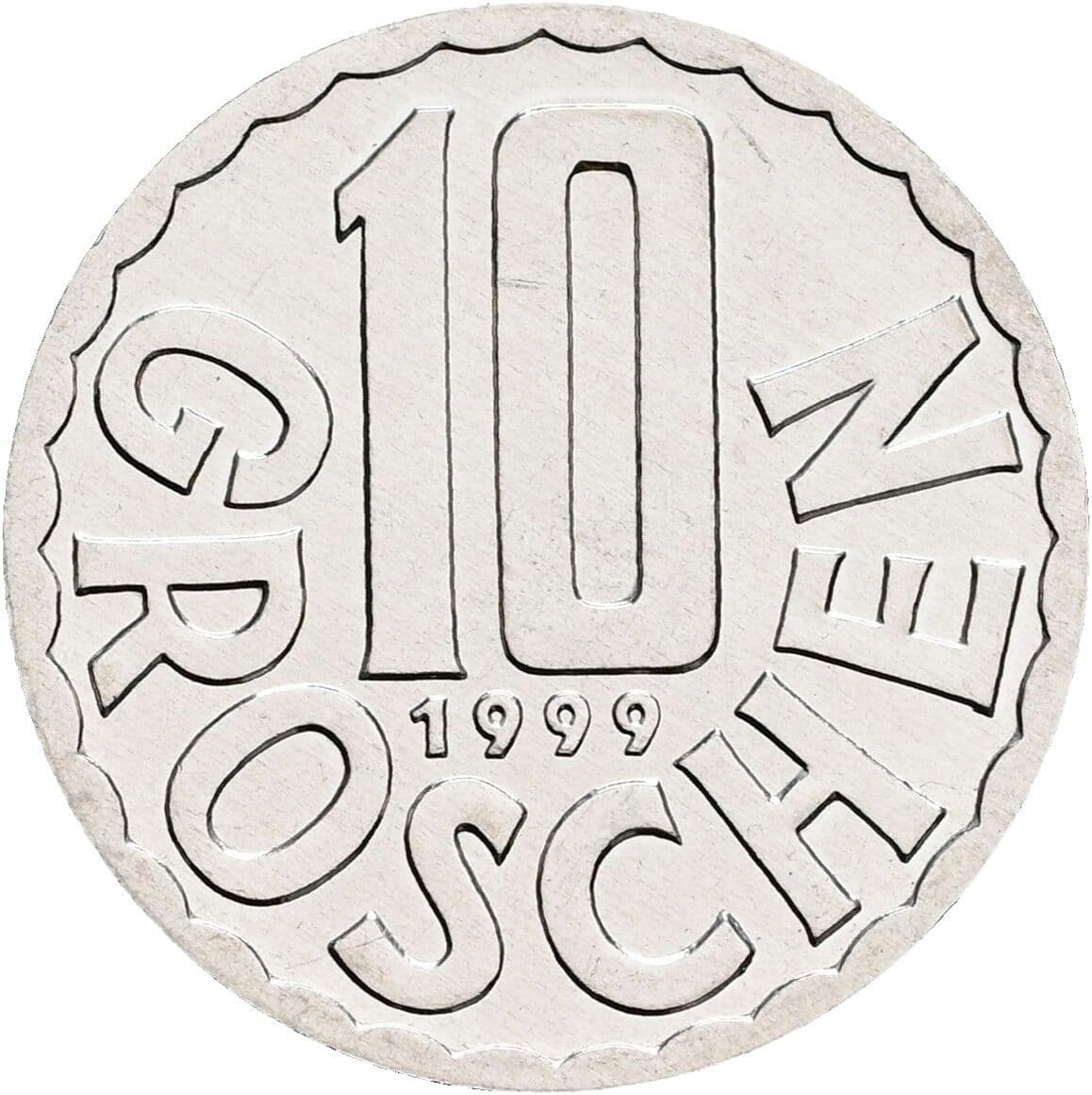 10 Groschen 1999 – Vorderseite