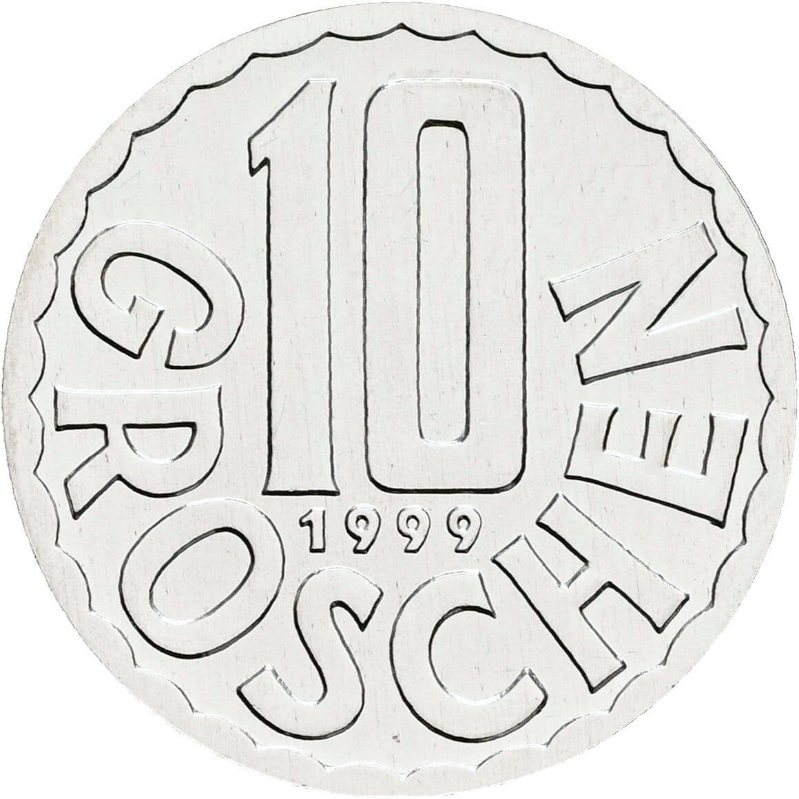 10 Groschen 1999 – Vorderseite