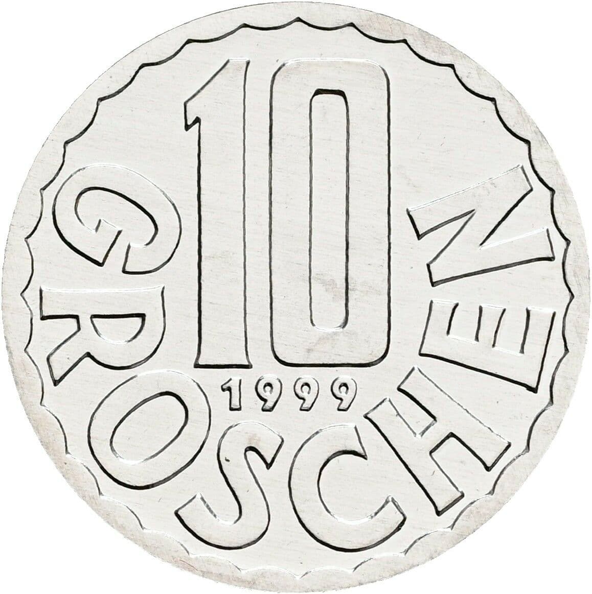 10 Groschen 1999 – Vorderseite