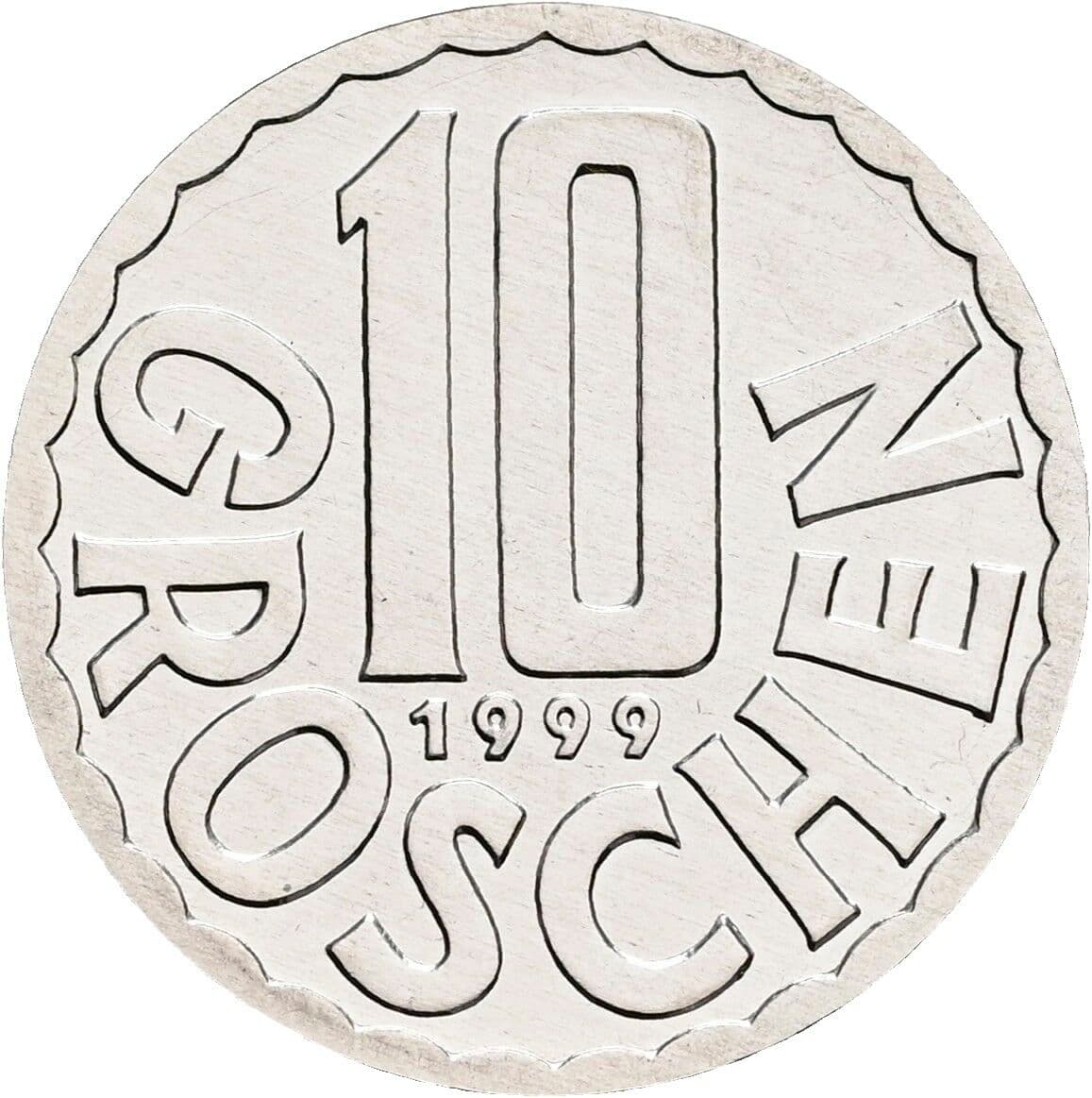 10 Groschen 1999 – Vorderseite