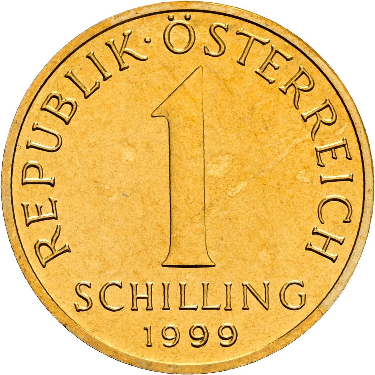 1 Schilling 1999 – Vorderseite