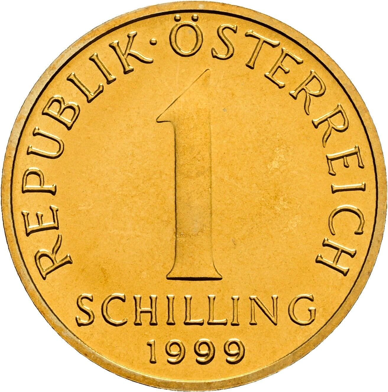 1 Schilling 1999 – Vorderseite