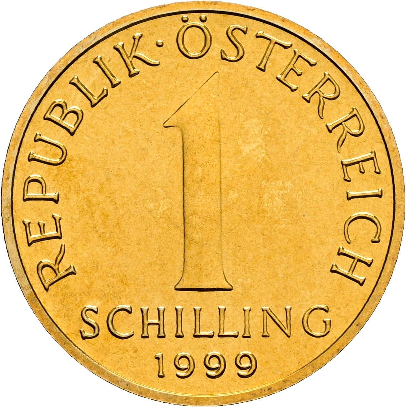 1 Schilling 1999 – Vorderseite