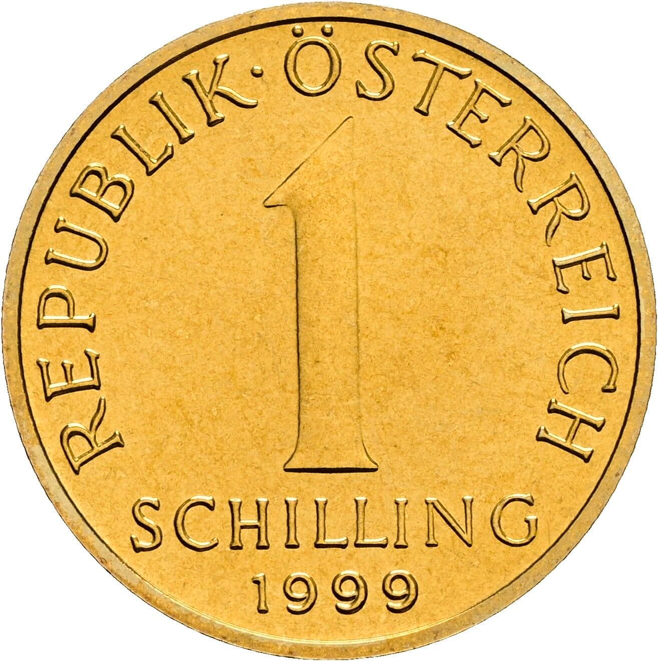 1 Schilling 1999 – Vorderseite