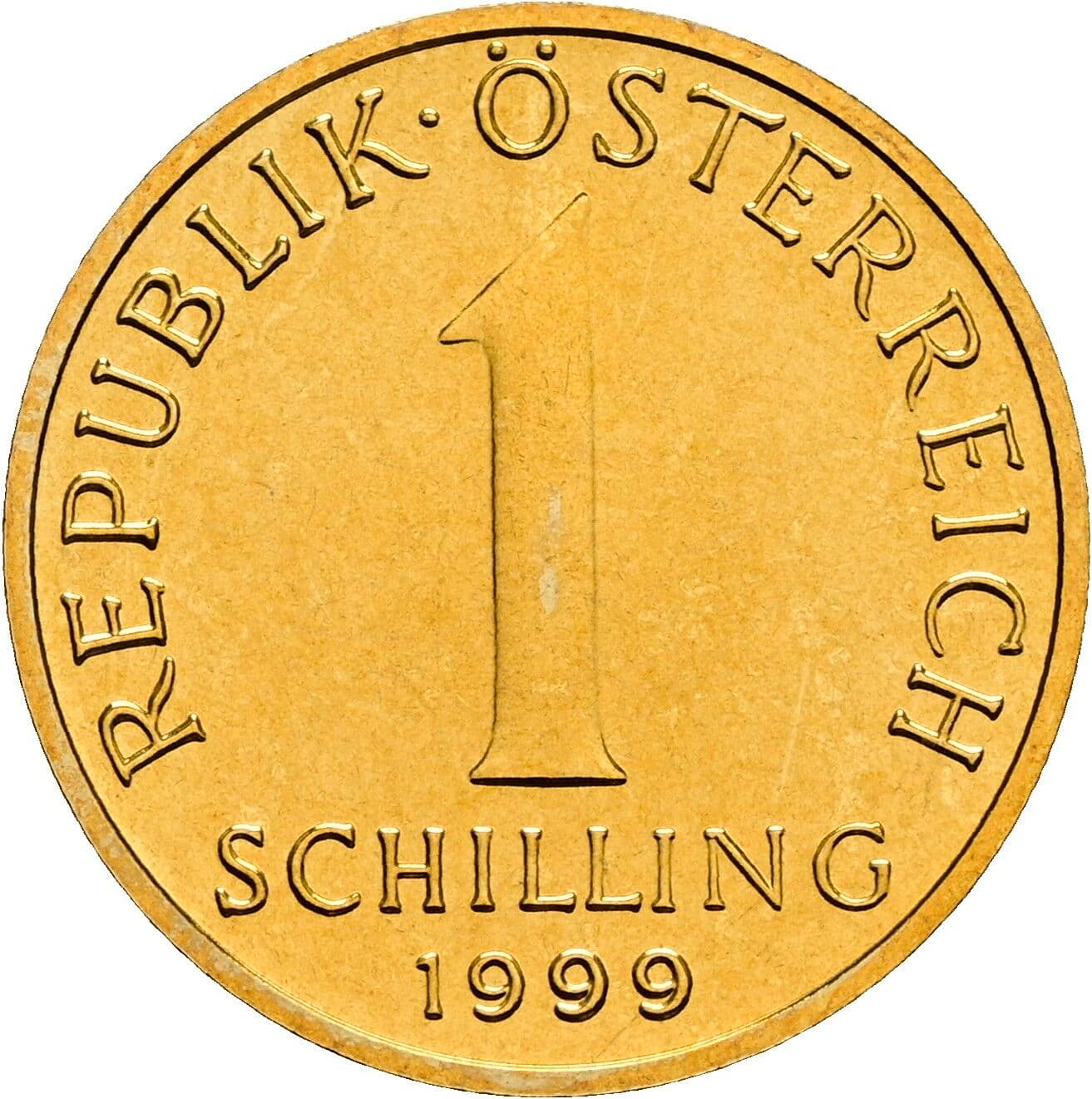 1 Schilling 1999 – Vorderseite