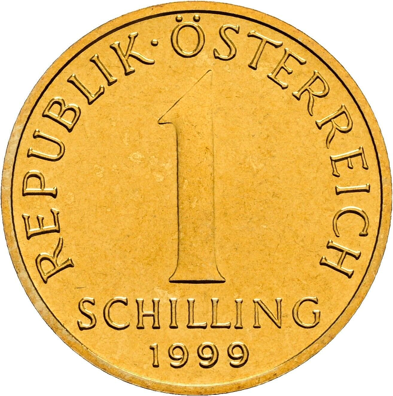 1 Schilling 1999 – Vorderseite