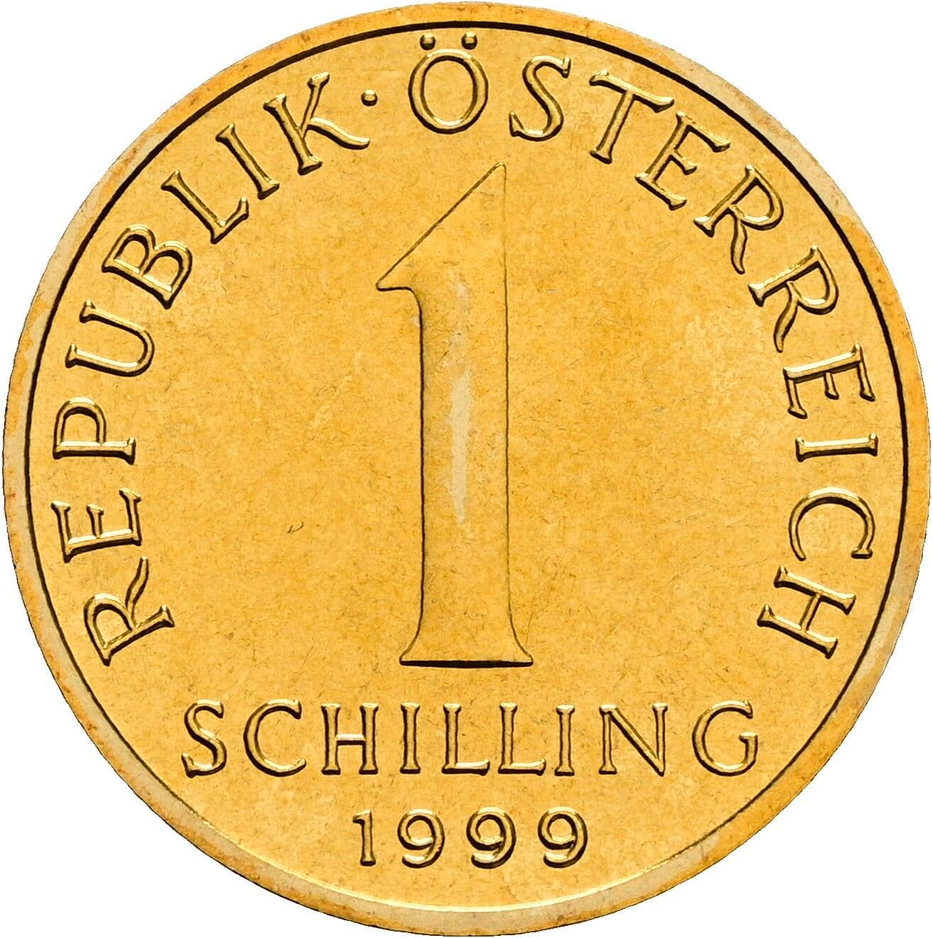 1 Schilling 1999 – Vorderseite