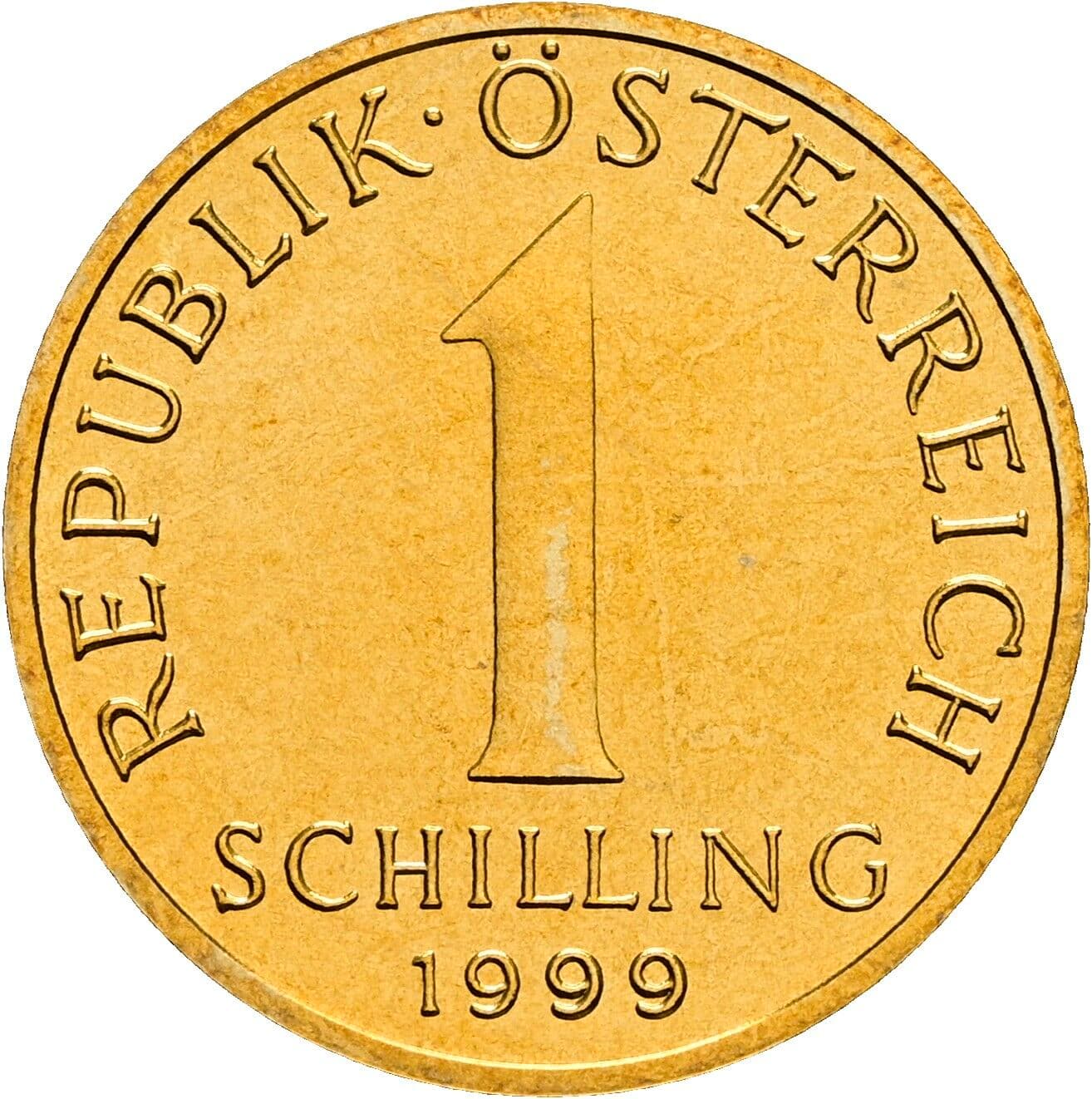 1 Schilling 1999 – Vorderseite