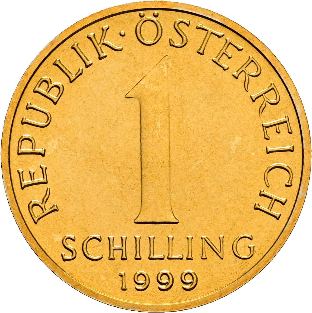 1 Schilling 1999 – Vorderseite