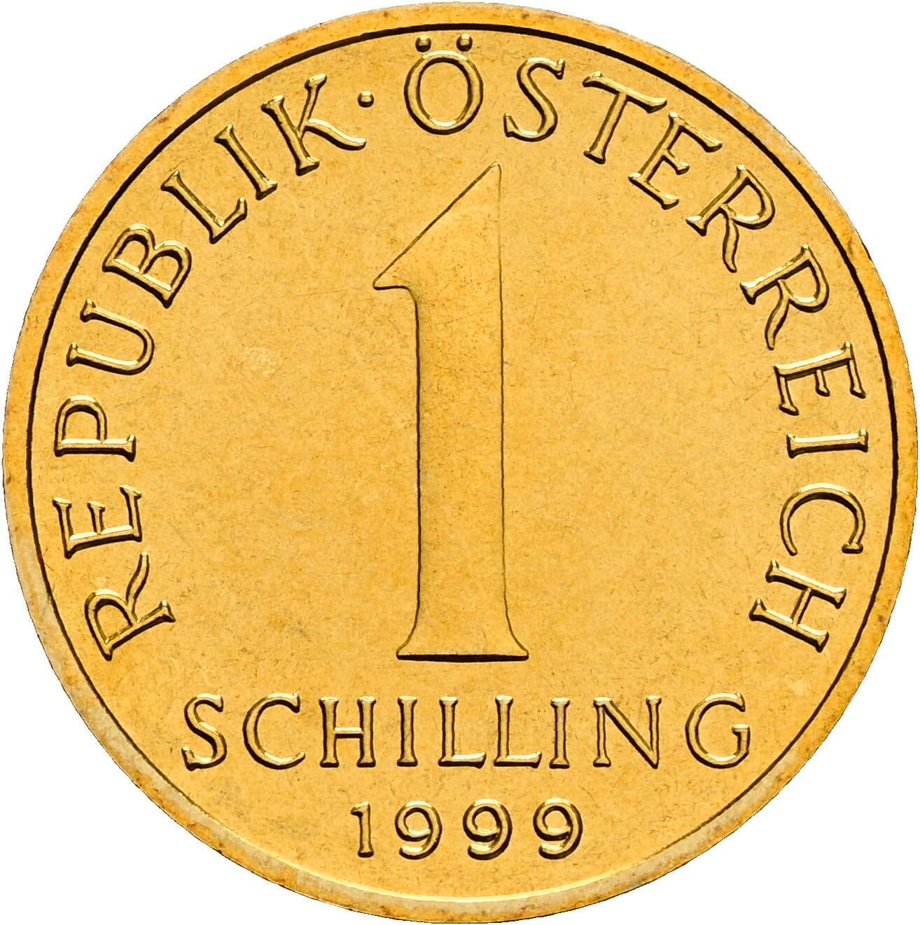 1 Schilling 1999 – Vorderseite