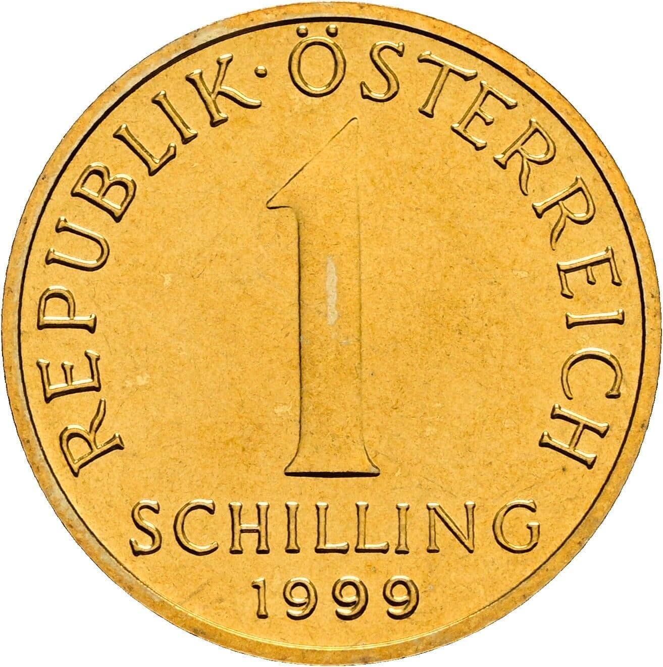 1 Schilling 1999 – Vorderseite