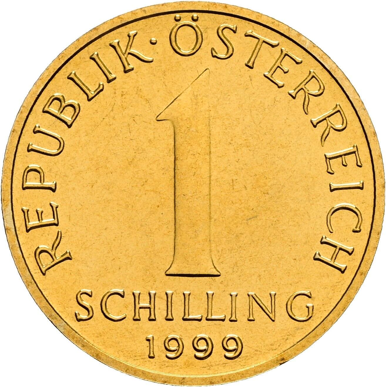 1 Schilling 1999 – Vorderseite