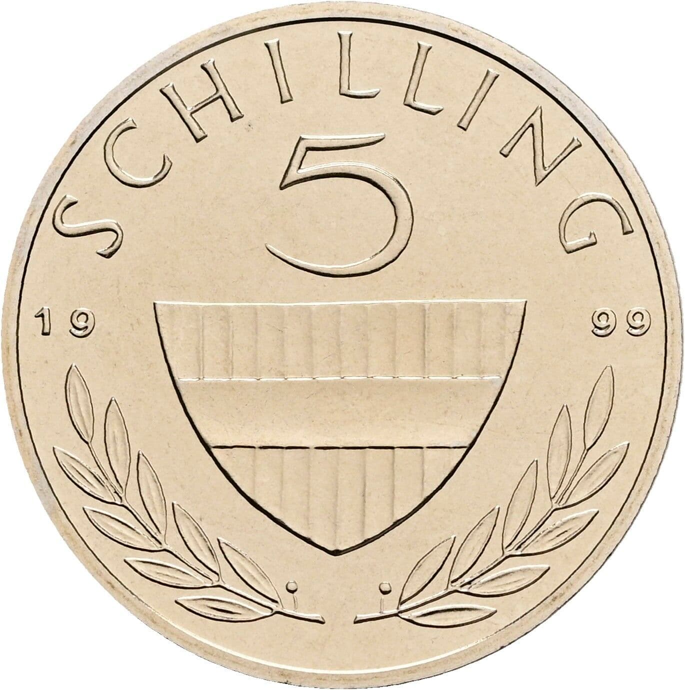 5 Schilling 1999 – Vorderseite