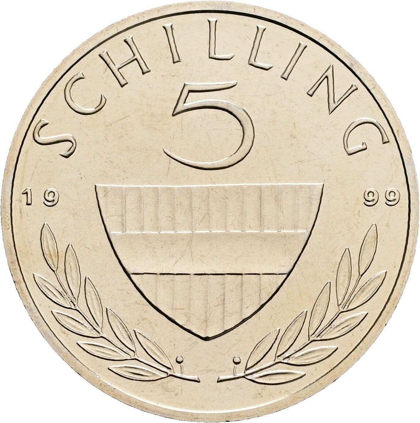 5 Schilling 1999 – Vorderseite