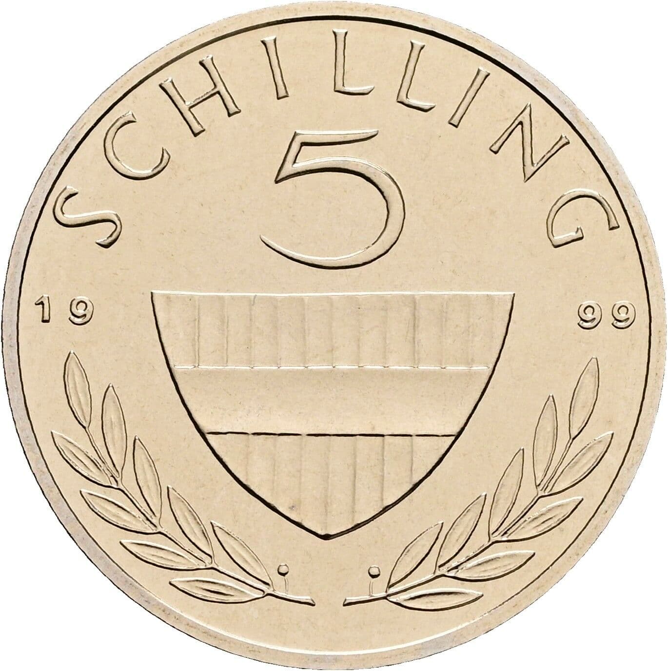 5 Schilling 1999 – Vorderseite