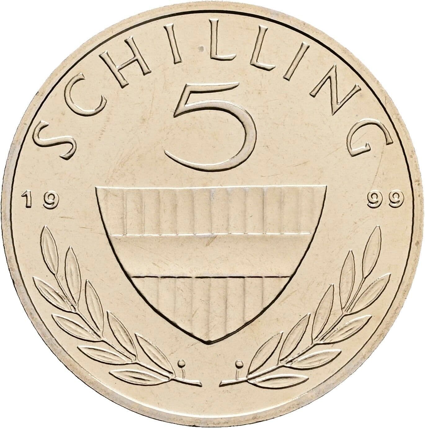 5 Schilling 1999 – Vorderseite