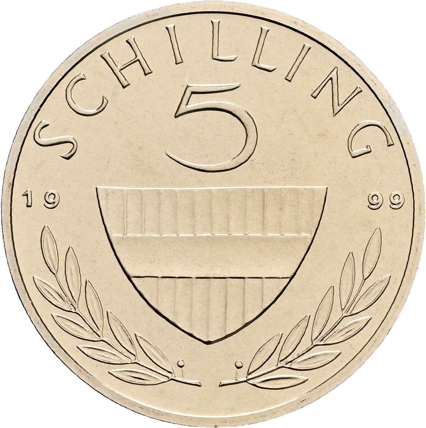 5 Schilling 1999 – Vorderseite