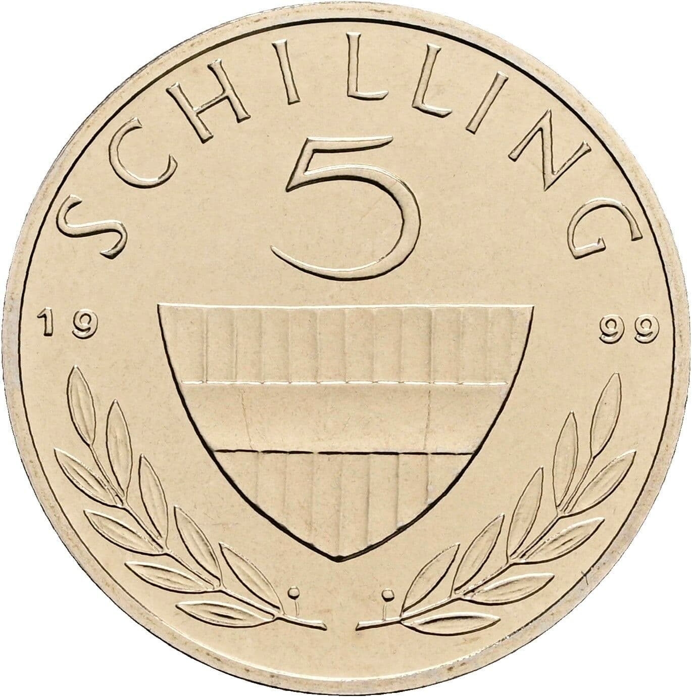 5 Schilling 1999 – Vorderseite