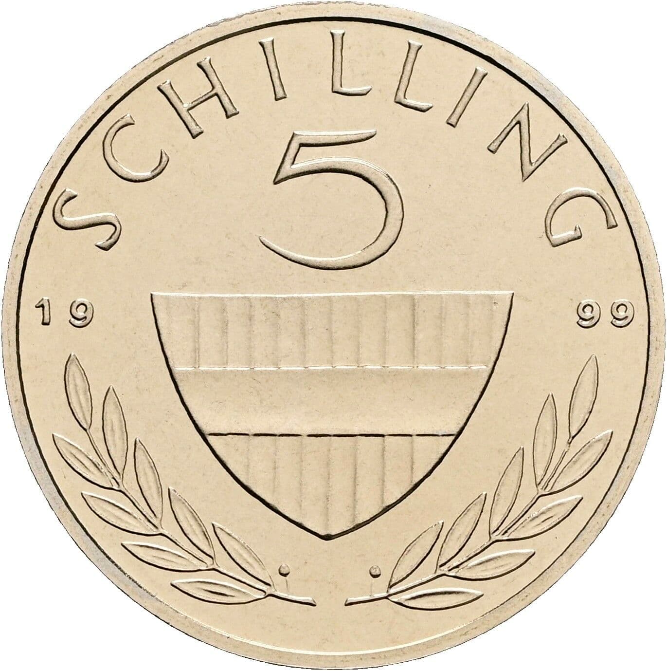 5 Schilling 1999 – Vorderseite