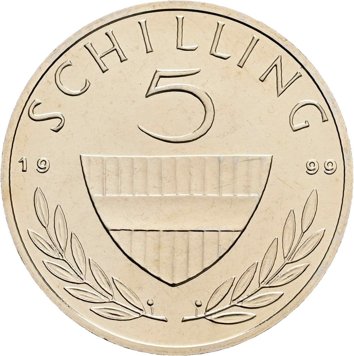 5 Schilling 1999 – Vorderseite