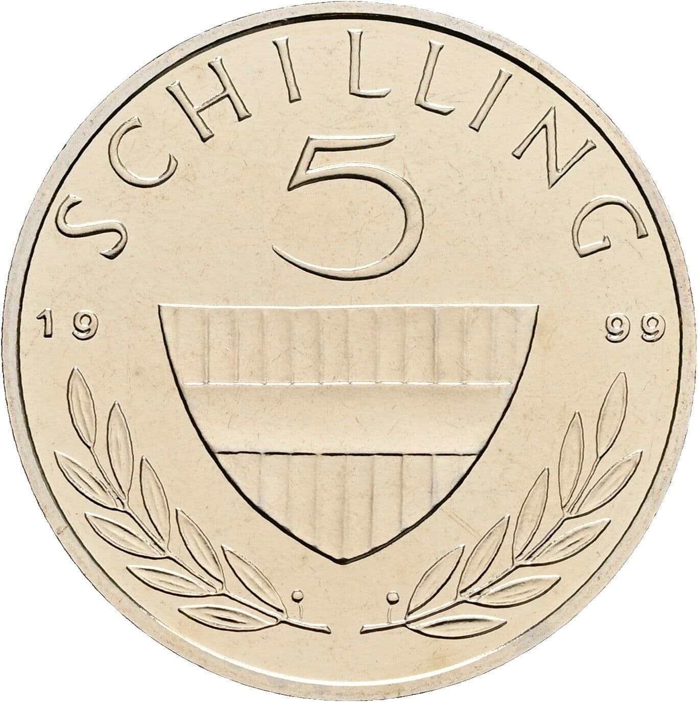 5 Schilling 1999 – Vorderseite