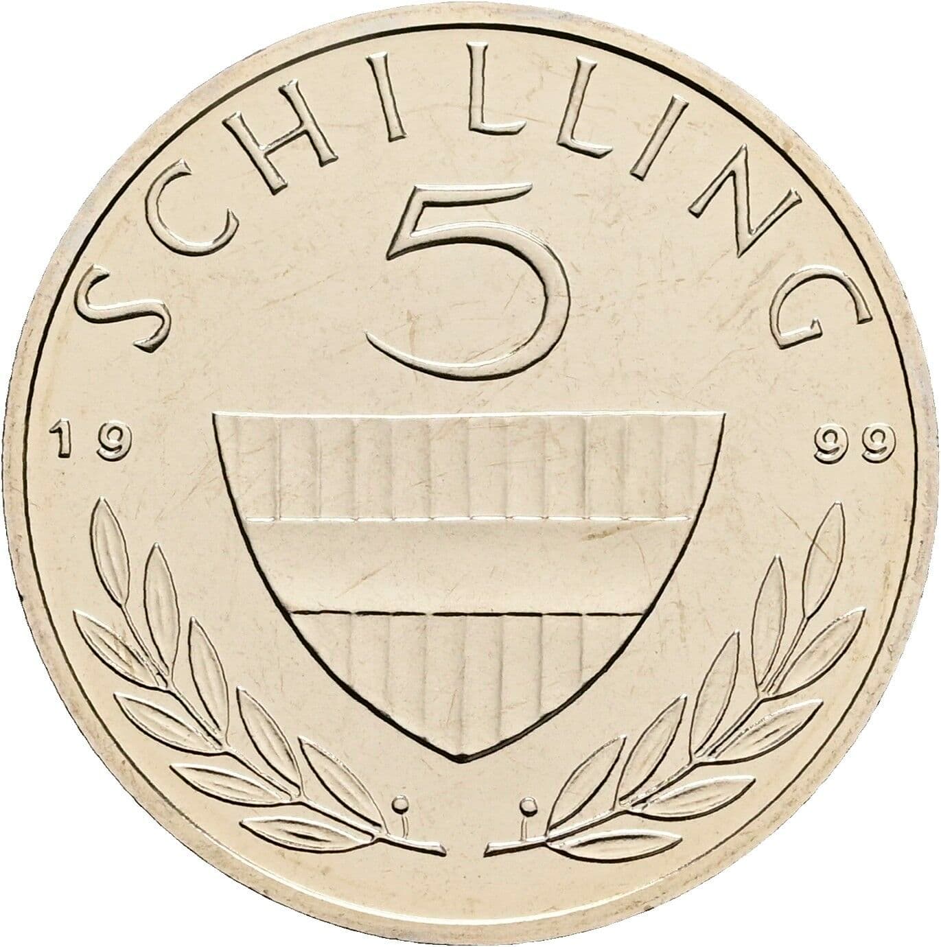 5 Schilling 1999 – Vorderseite