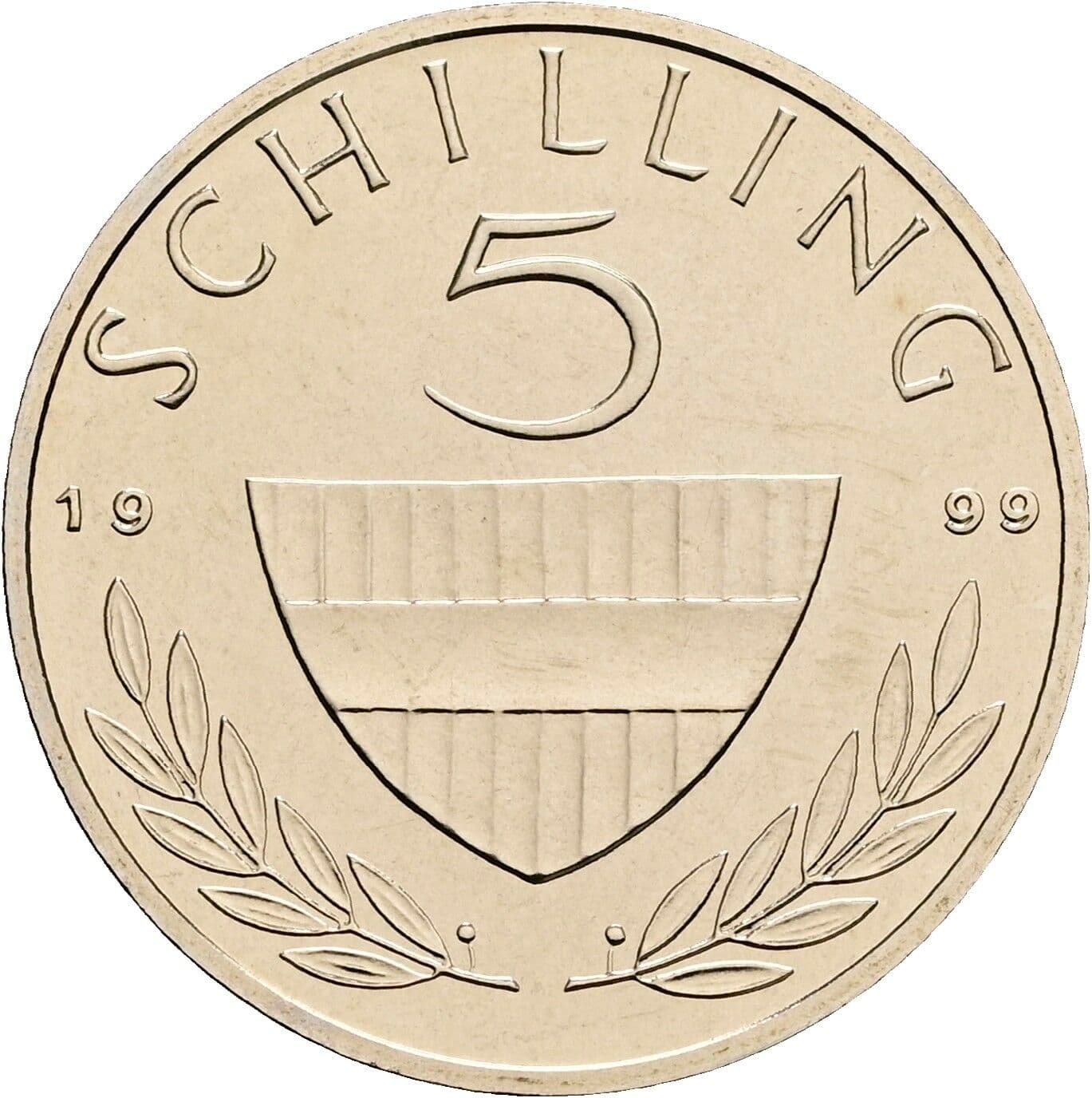 5 Schilling 1999 – Vorderseite