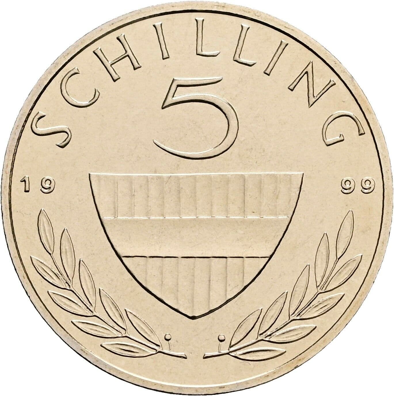 5 Schilling 1999 – Vorderseite