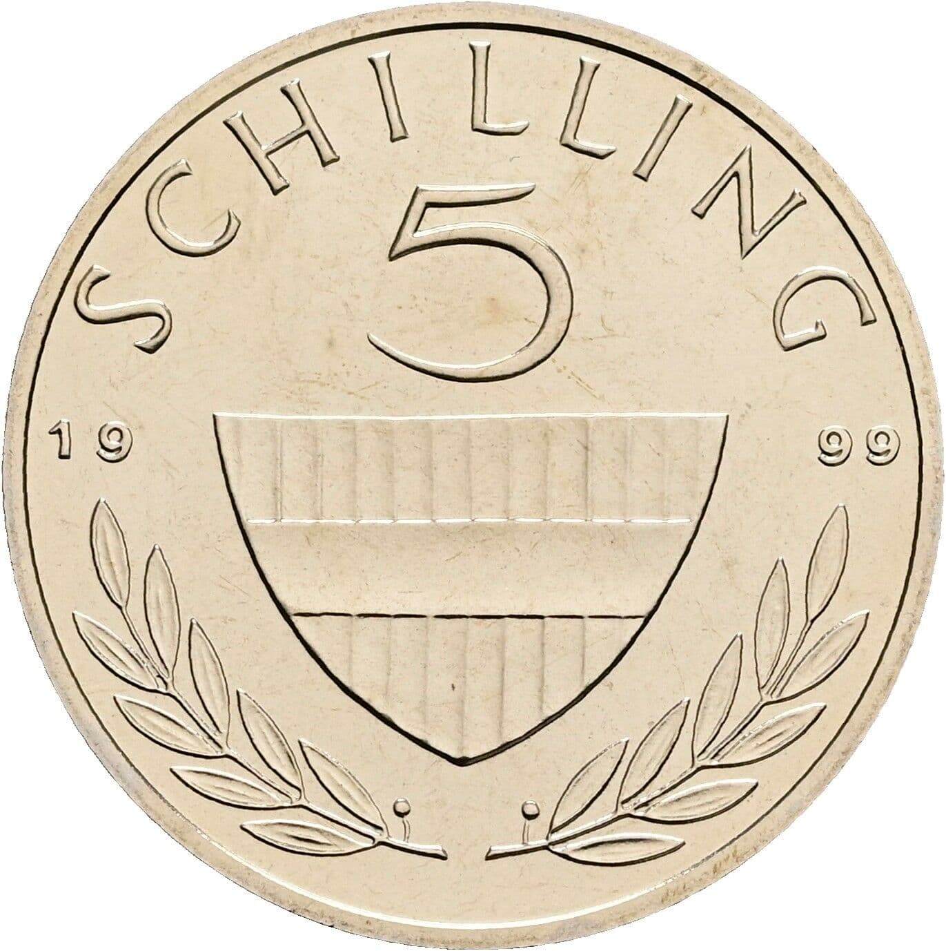 5 Schilling 1999 – Vorderseite