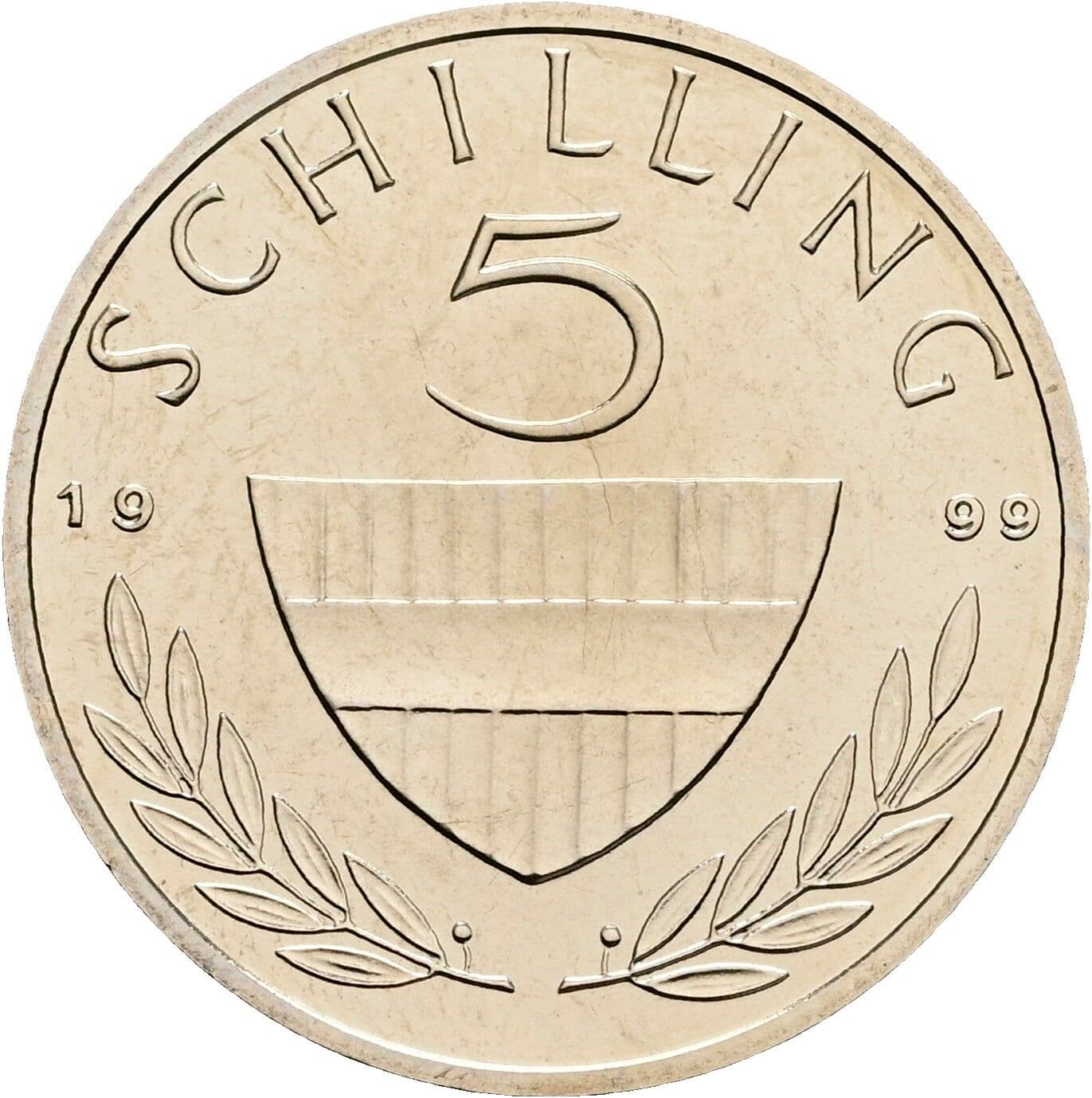 5 Schilling 1999 – Vorderseite