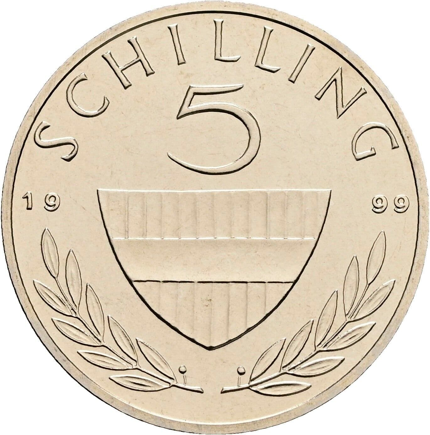 5 Schilling 1999 – Vorderseite