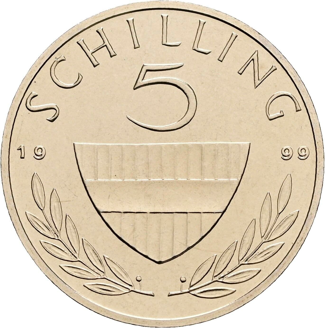 5 Schilling 1999 – Vorderseite