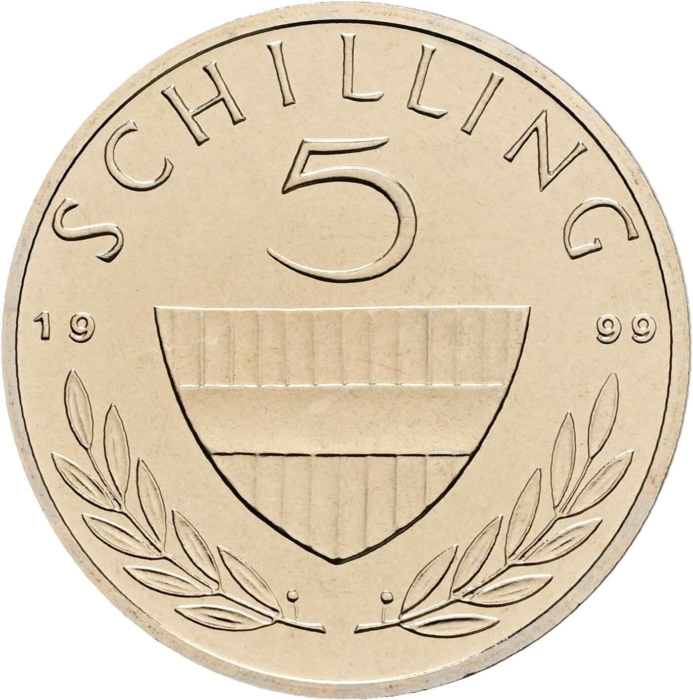 5 Schilling 1999 – Vorderseite