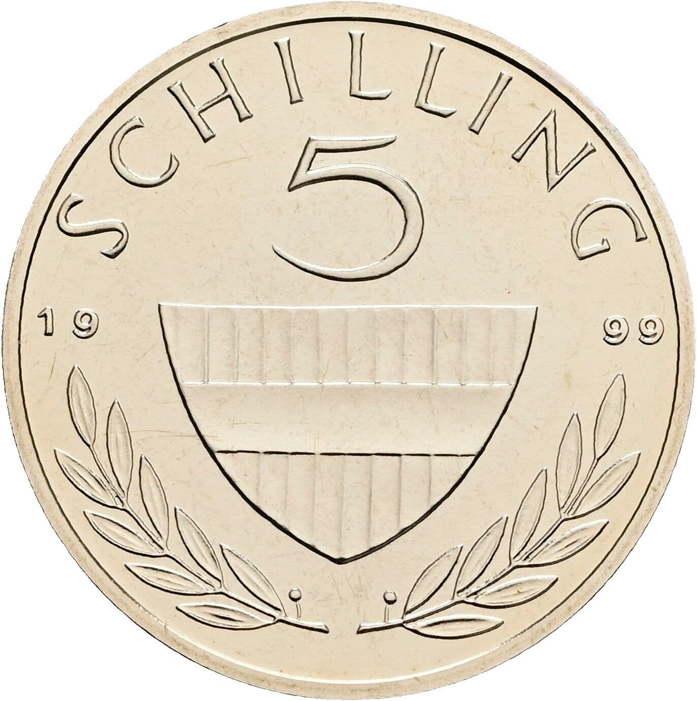 5 Schilling 1999 – Vorderseite