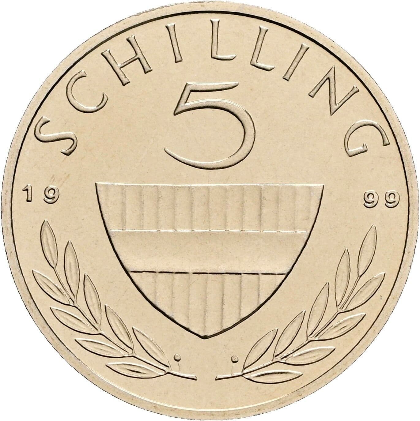 5 Schilling 1999 – Vorderseite