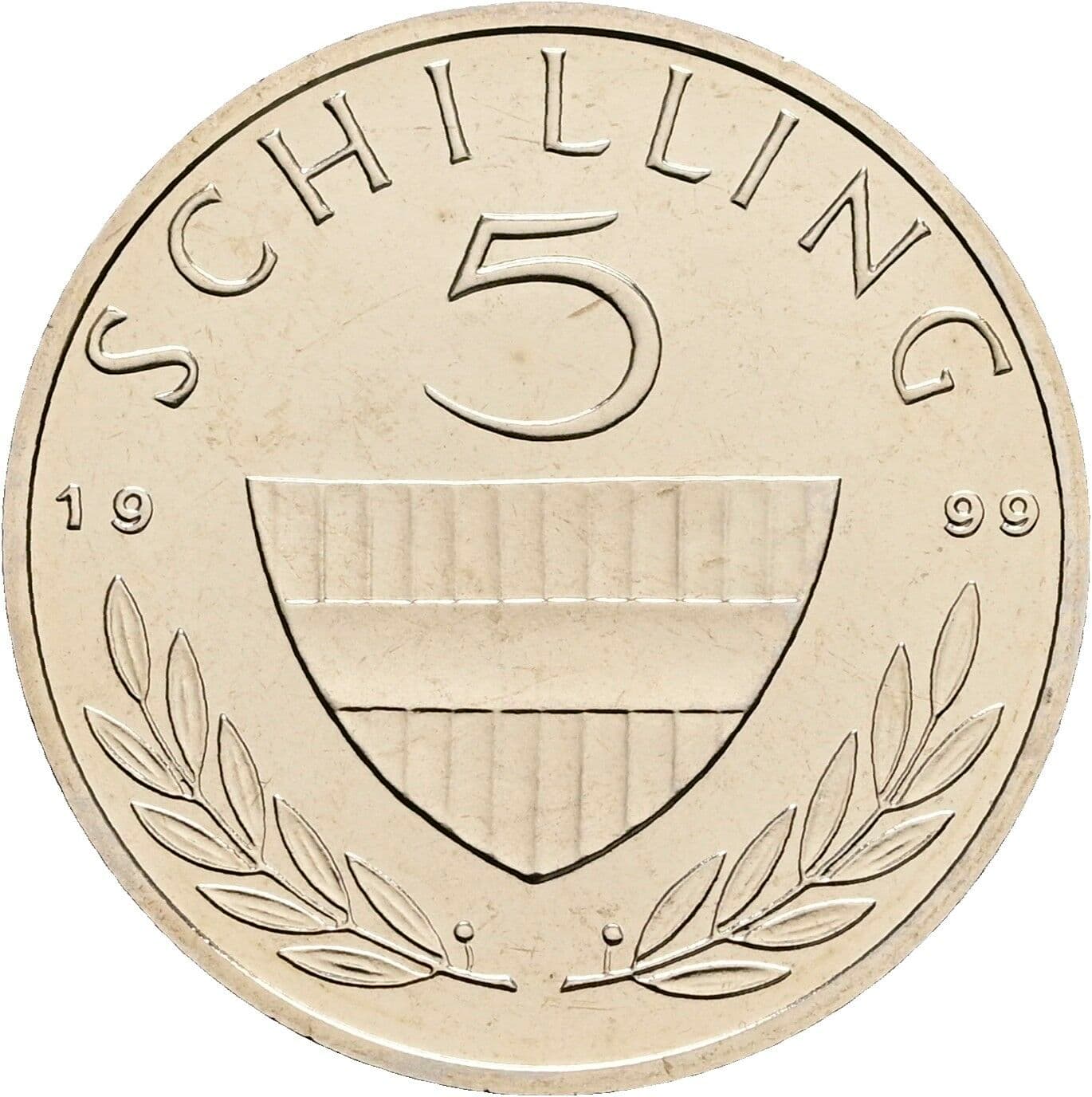 5 Schilling 1999 – Vorderseite