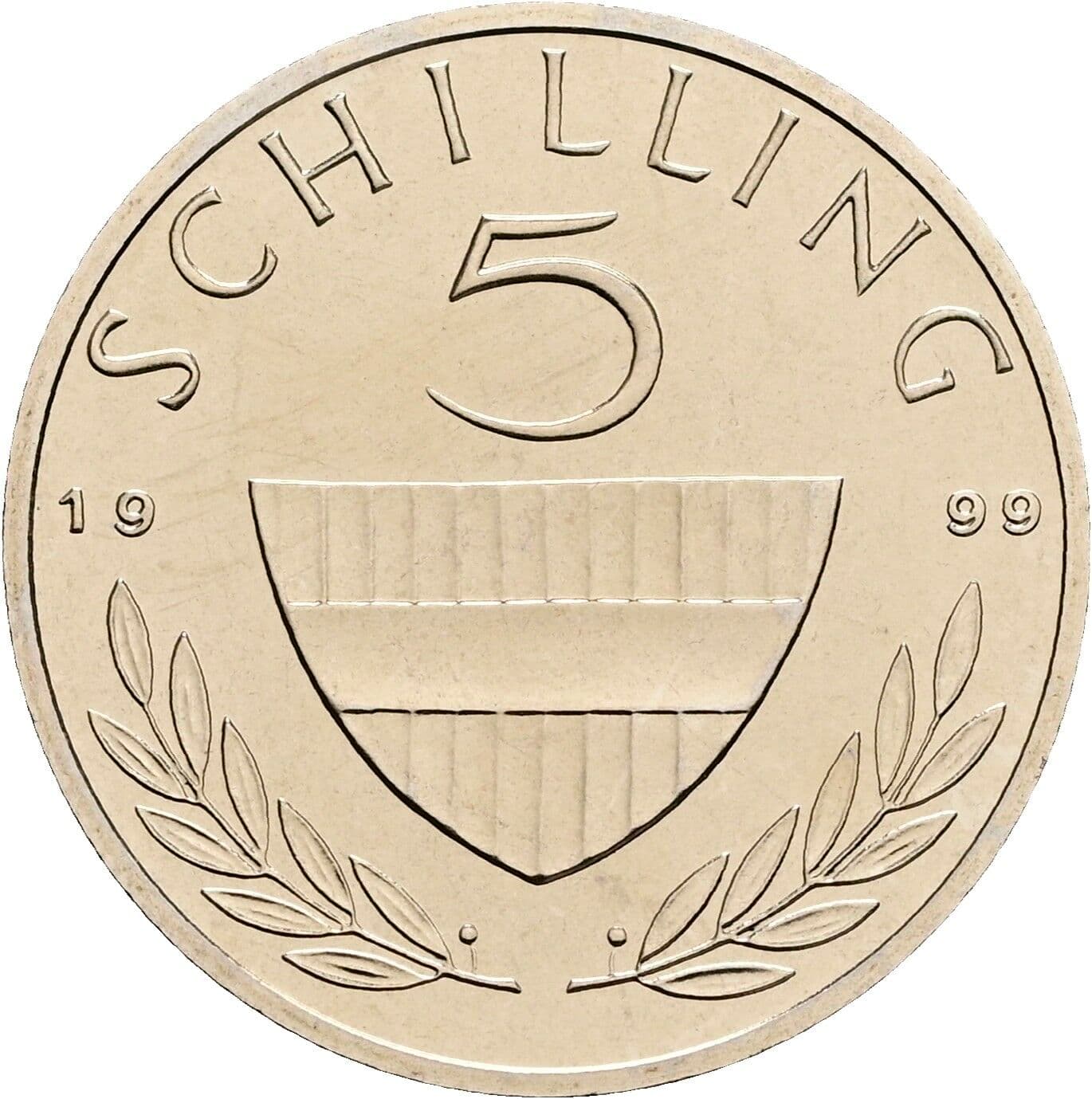 5 Schilling 1999 – Vorderseite