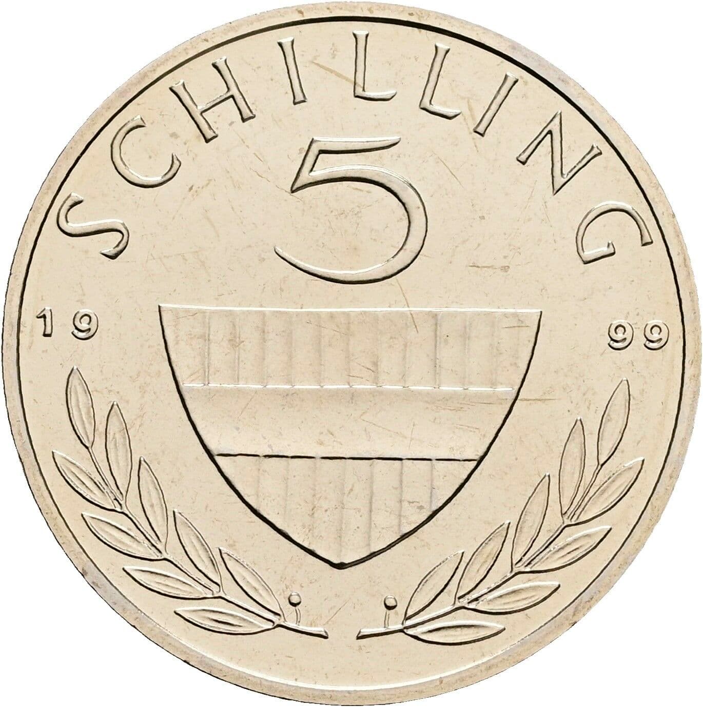5 Schilling 1999 – Vorderseite