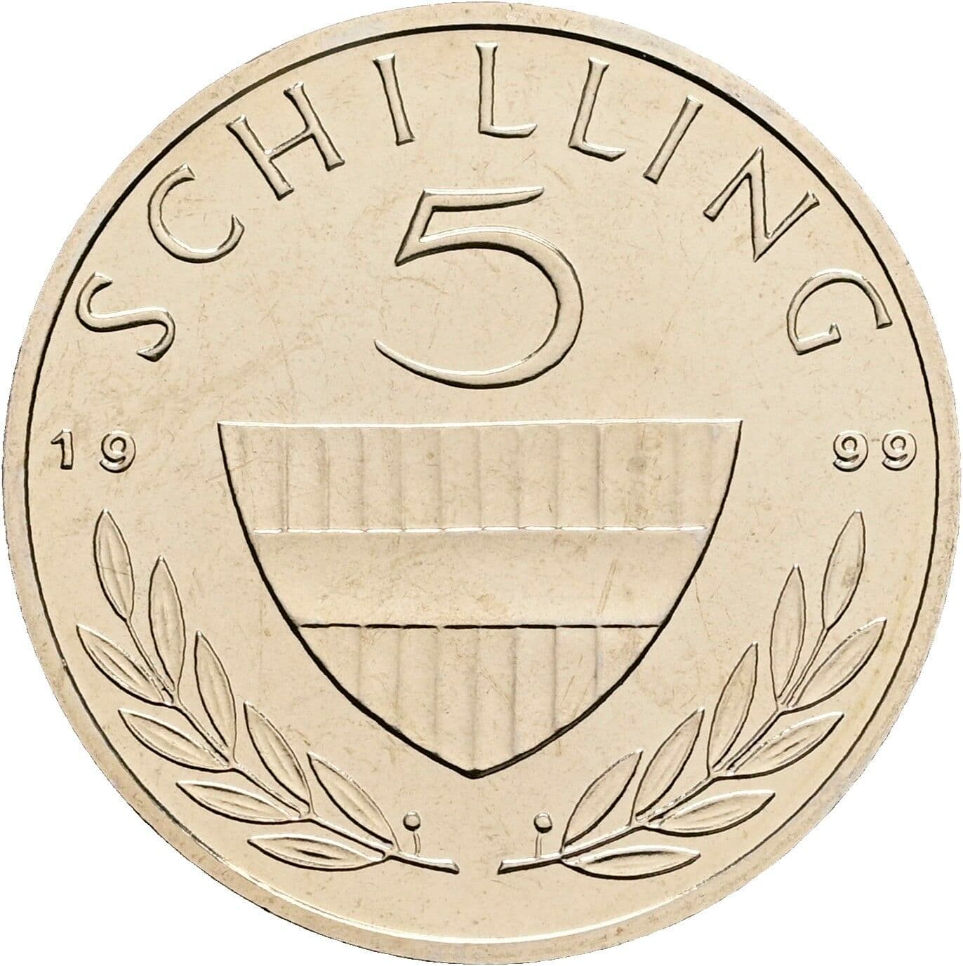 5 Schilling 1999 – Vorderseite