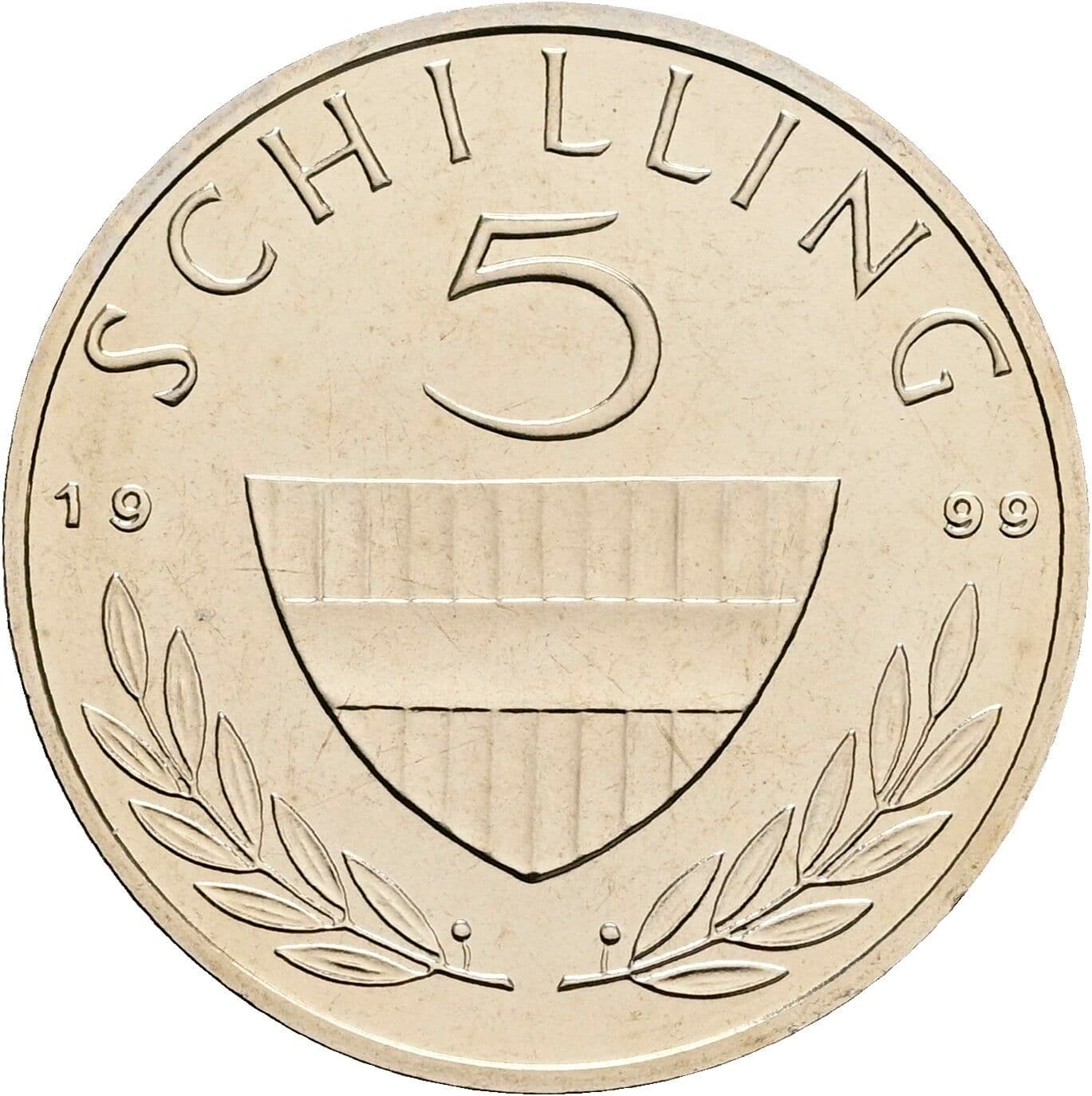 5 Schilling 1999 – Vorderseite