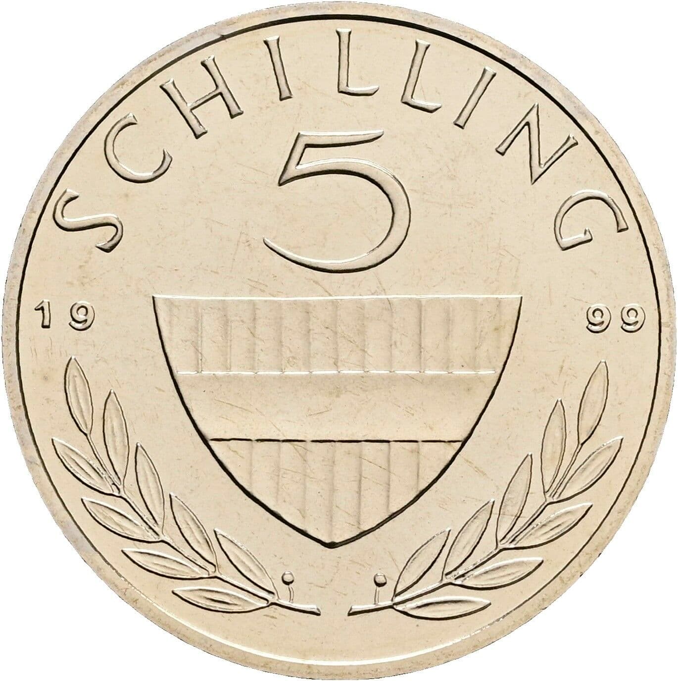5 Schilling 1999 – Vorderseite
