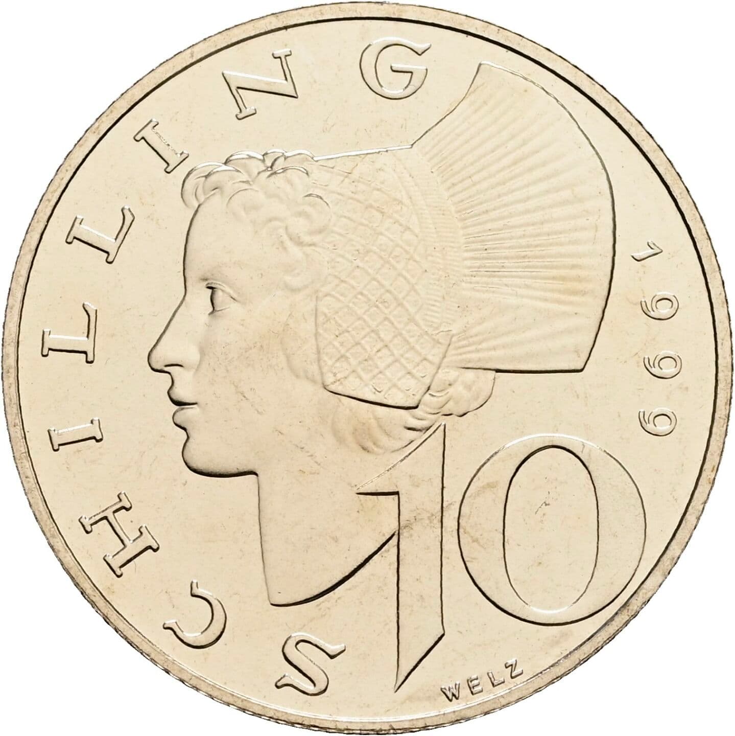 10 Schilling 1999 – Vorderseite