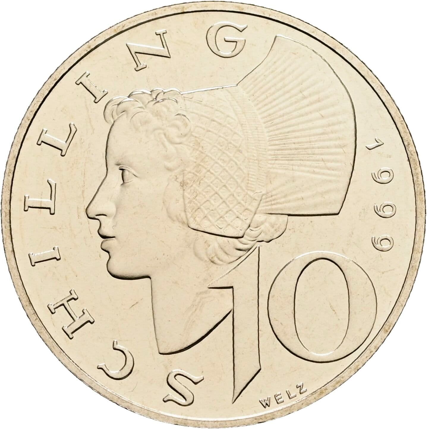 10 Schilling 1999 – Vorderseite