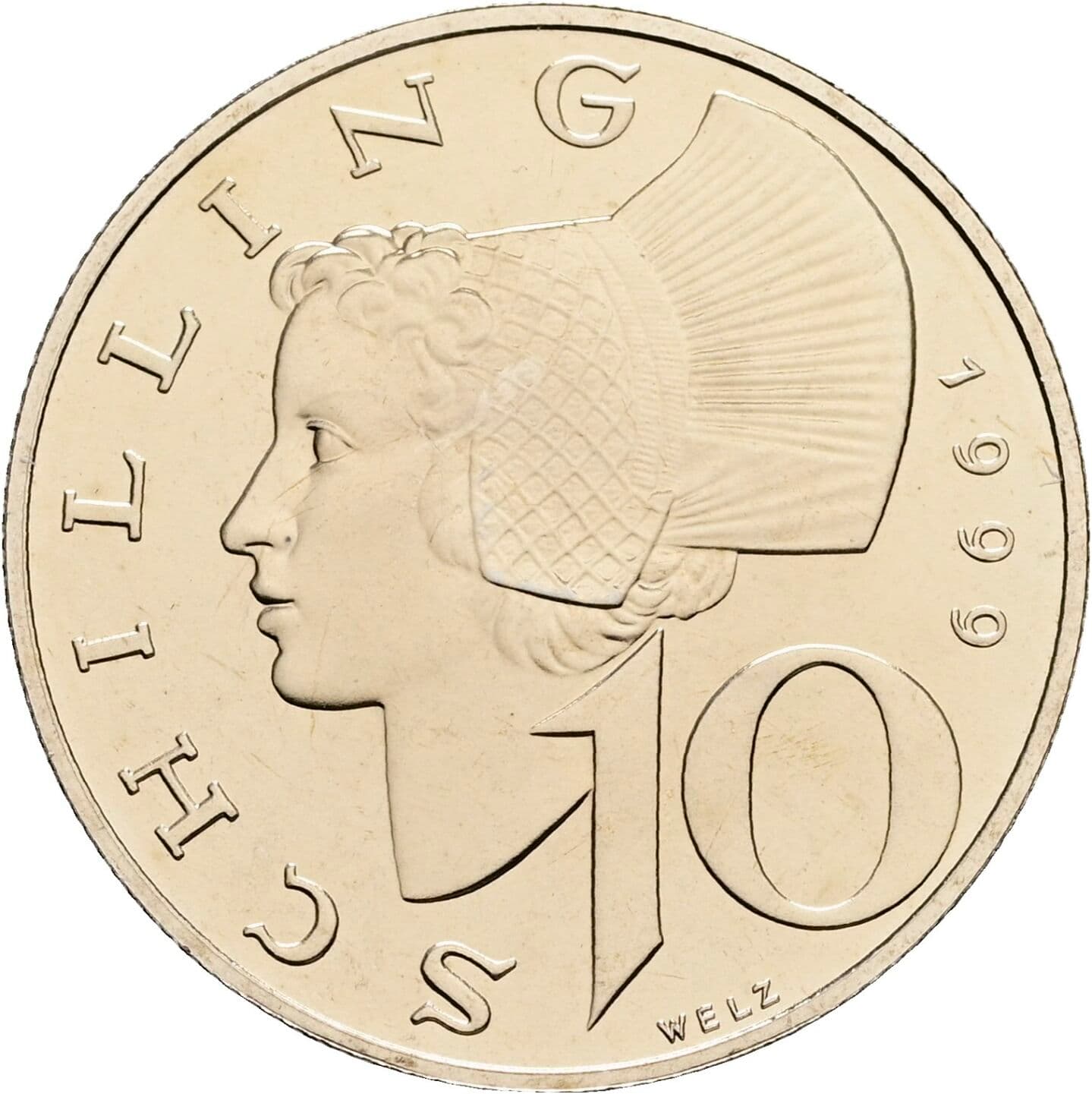 10 Schilling 1999 – Vorderseite