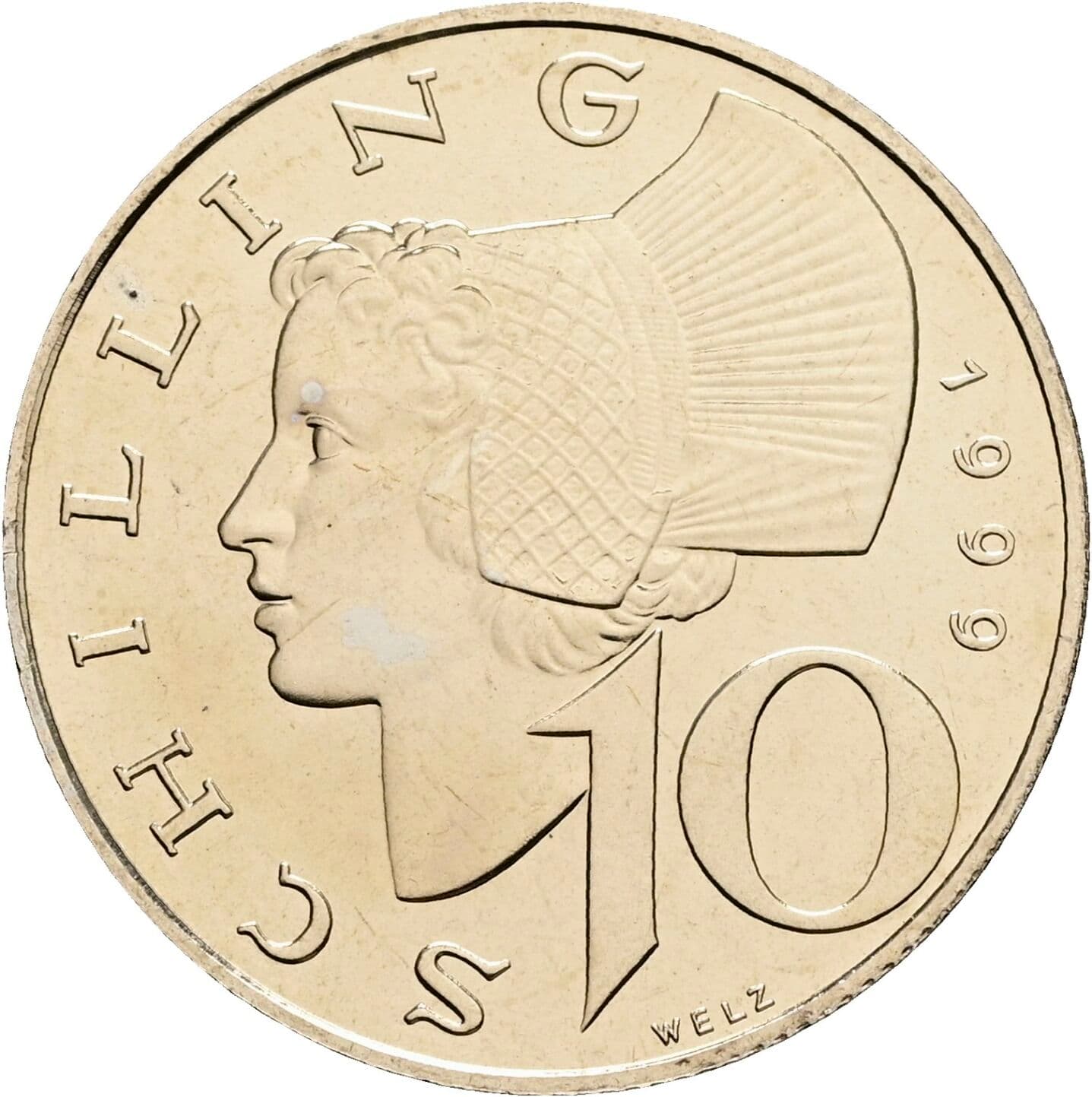 10 Schilling 1999 – Vorderseite