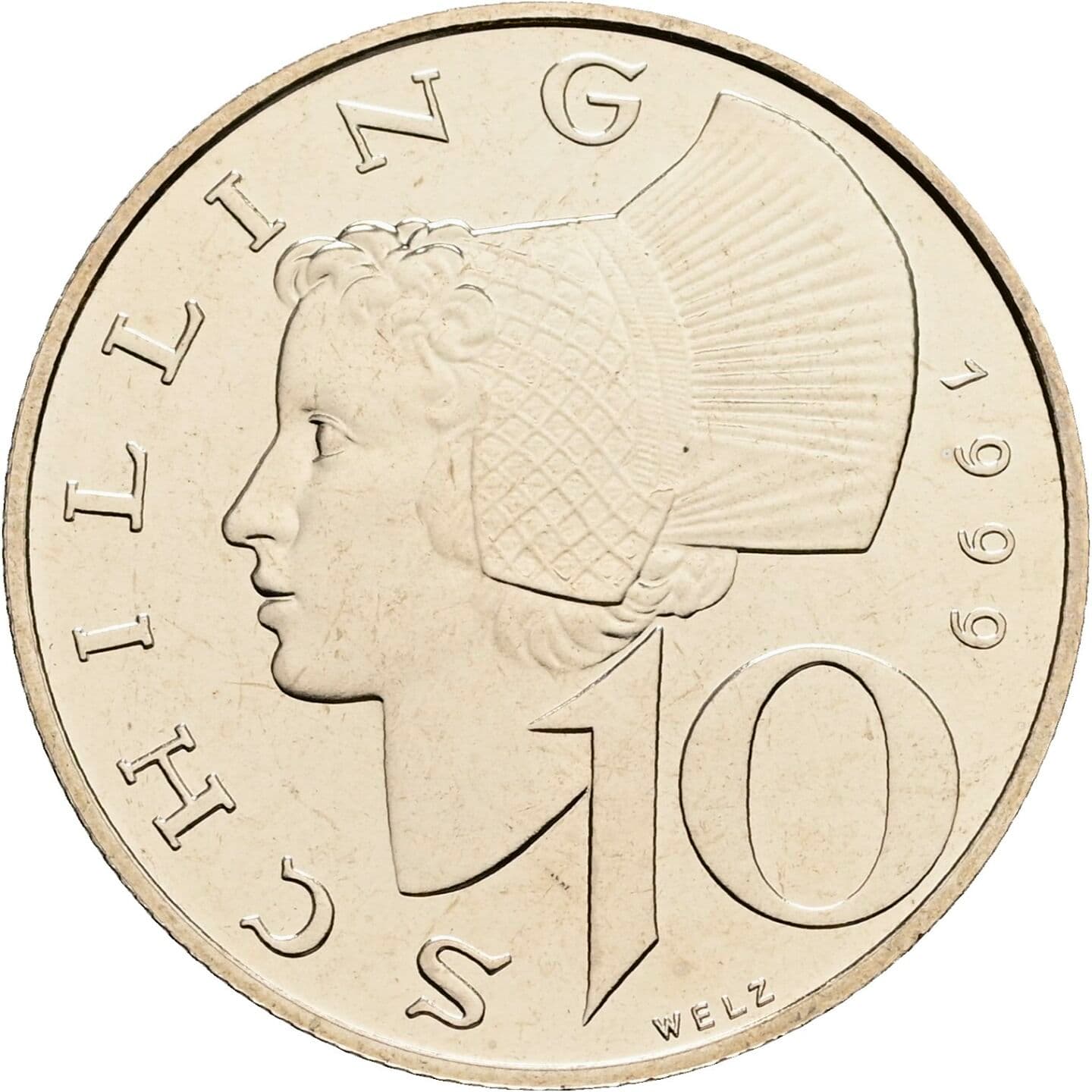 10 Schilling 1999 – Vorderseite