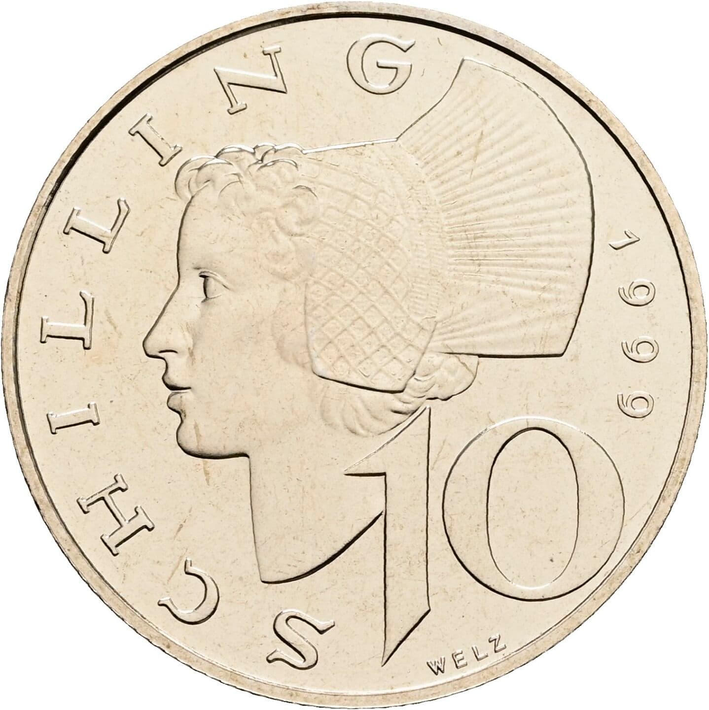 10 Schilling 1999 – Vorderseite